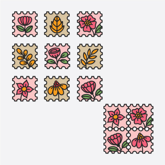 Flower stamps
